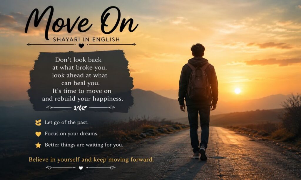 Move on shayari in English