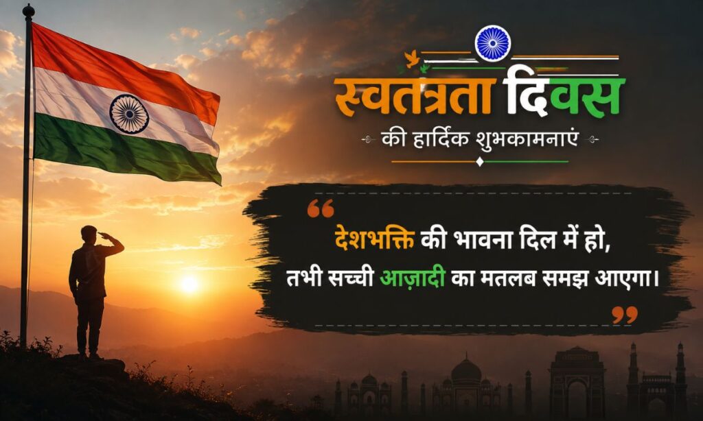One Line Independence Day Shayari in Hindi