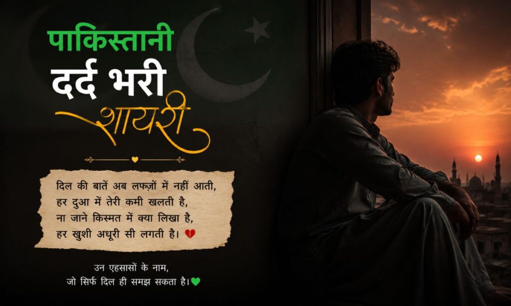 Pakistani Dard Bhari Shayari in Hindi