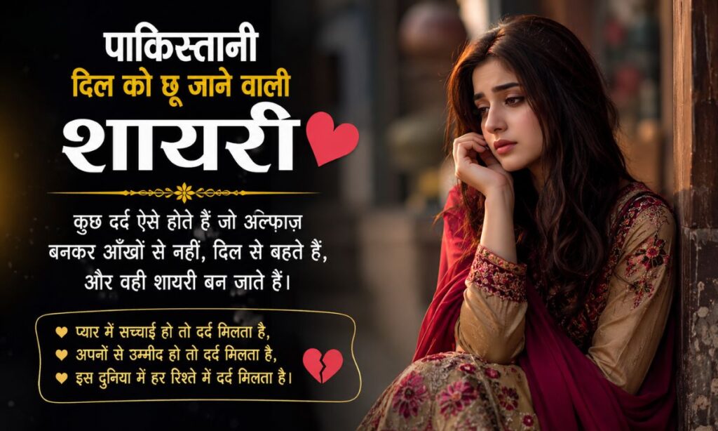 Pakistani Heart Touching Shayari in Hindi