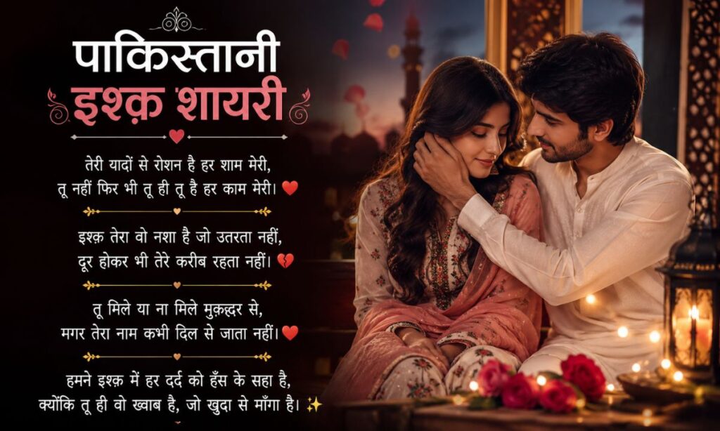 Pakistani Ishq Shayari in Hindi