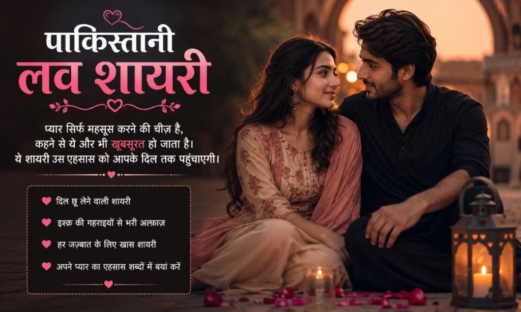 Pakistani Love Shayari in Hindi