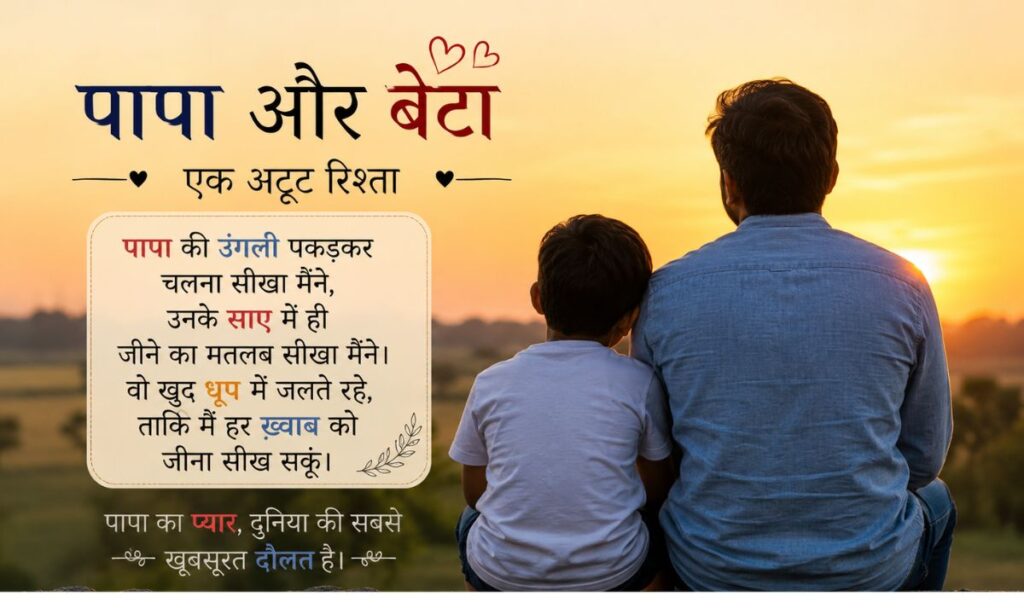 Papa Beta Love Shayari