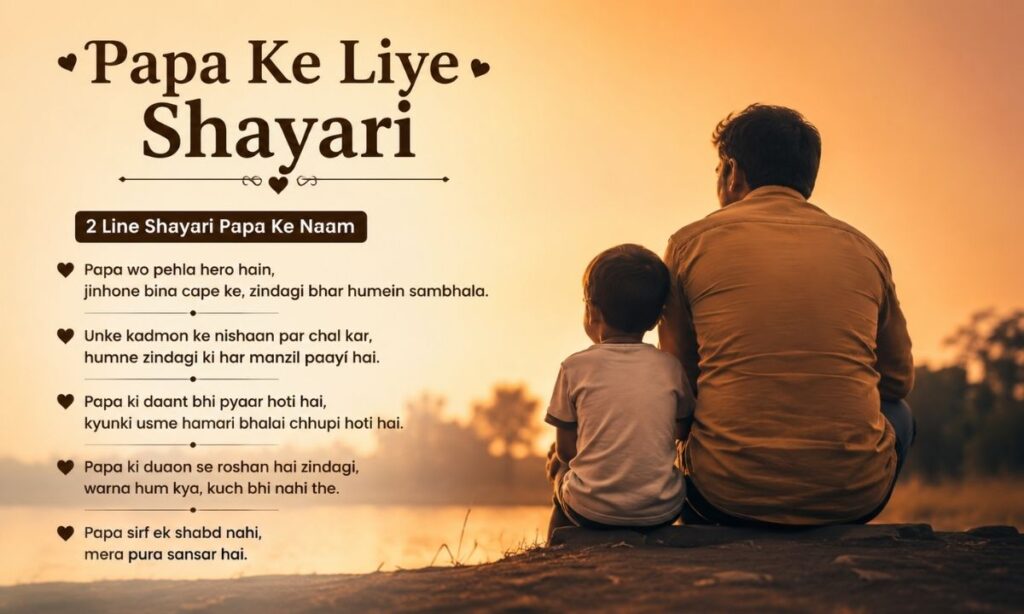 Papa Ke Liye Shayari 2 Line