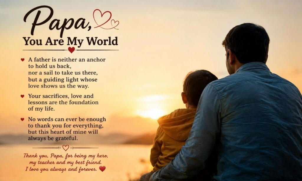 Papa Ke Liye Shayari in English