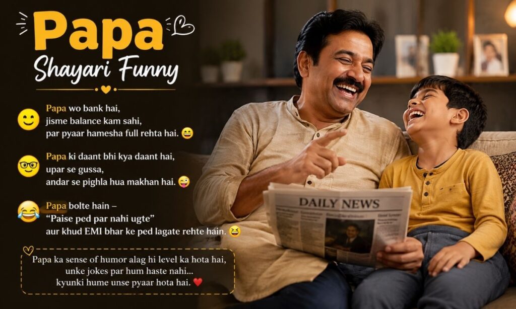 Papa shayari funny