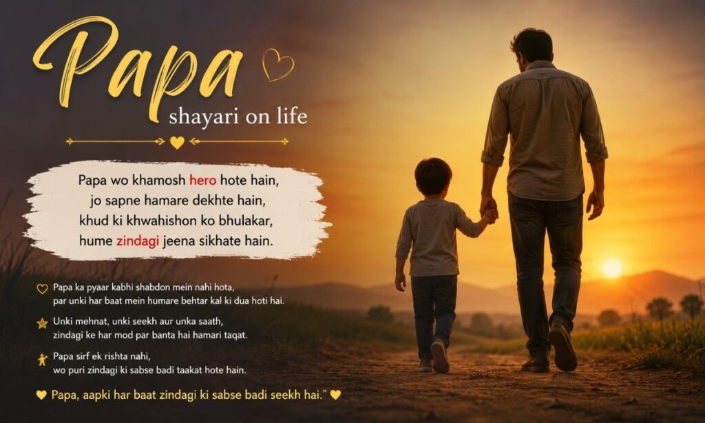 Papa shayari on life