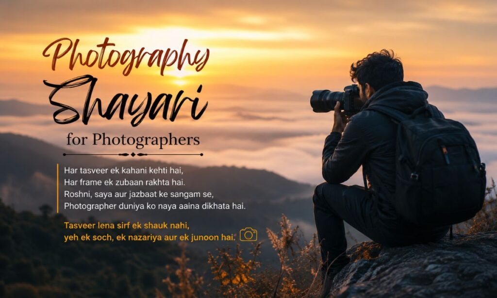 Photography Shayari for Photographers