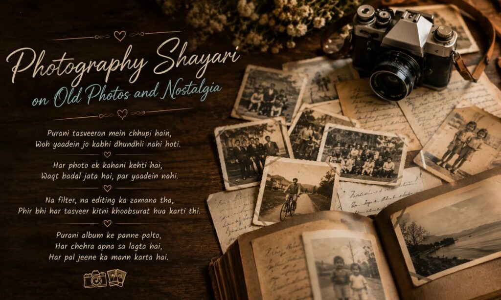 Photography Shayari on Old Photos and Nostalgia