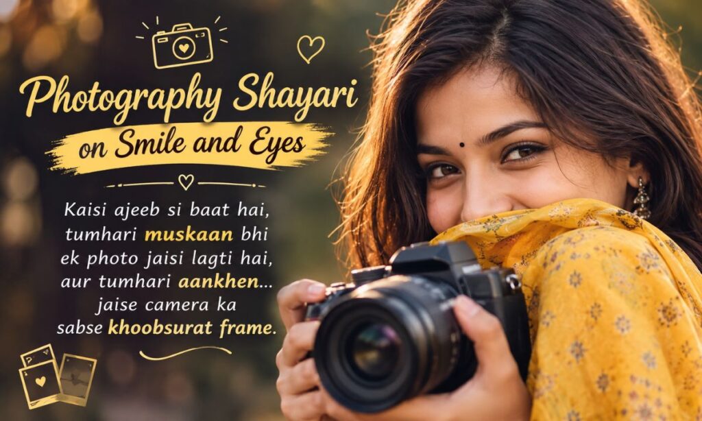 Photography Shayari on Smile and Eyes