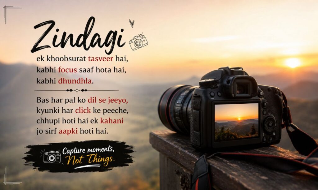 Photography shayari on life