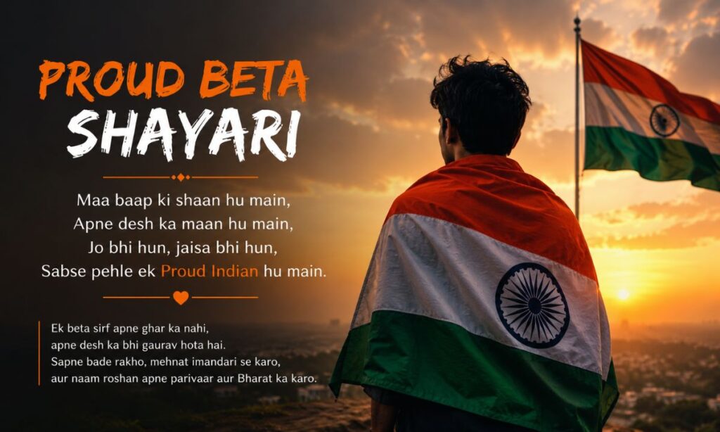 Proud Beta Shayari