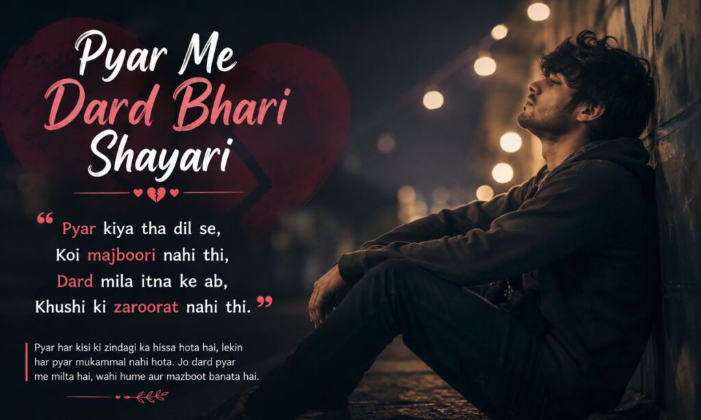 Pyar Me Dard Bhari Shayari