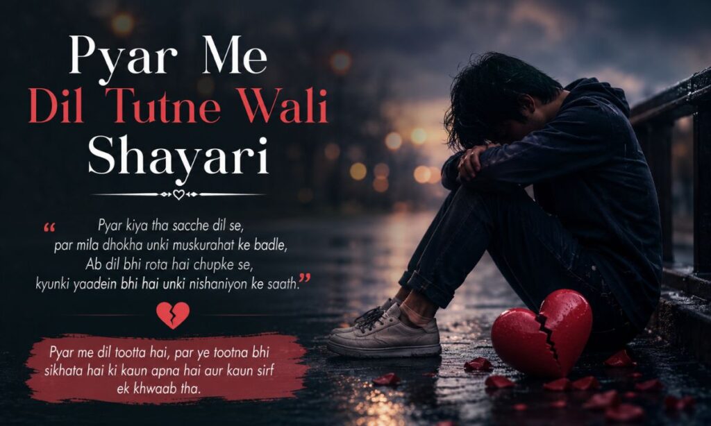 Pyar Me Dil Tutne Wali Shayari