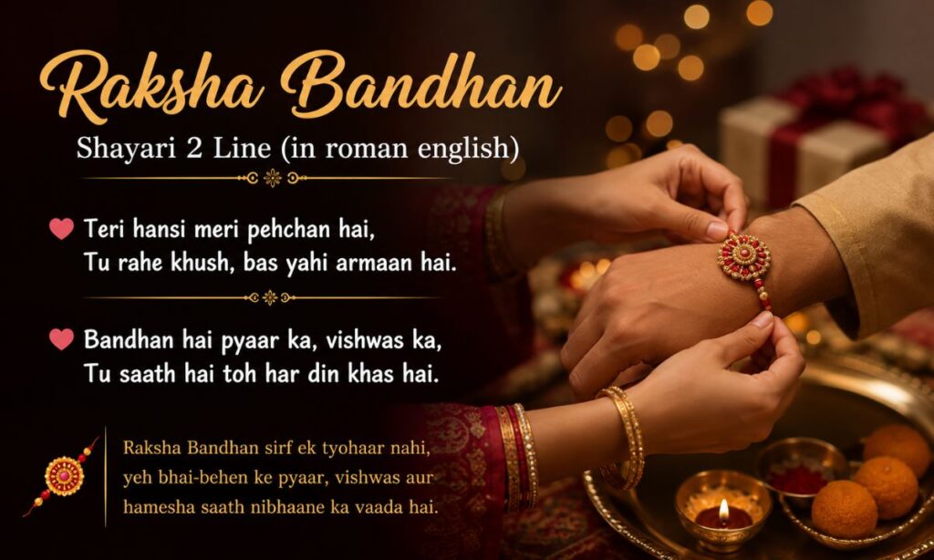 Raksha Bandhan Shayari 2 Line