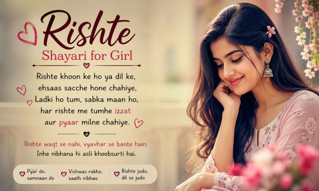 Rishte shayari for girl