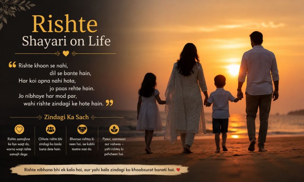 Rishte shayari on life