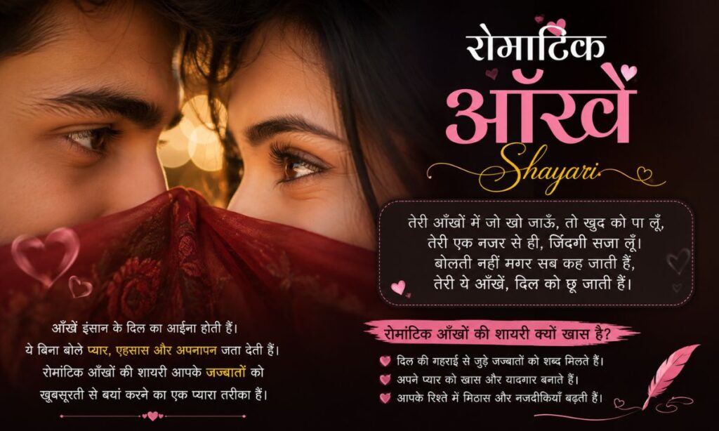 Romantic Eyes Shayari in Hindi