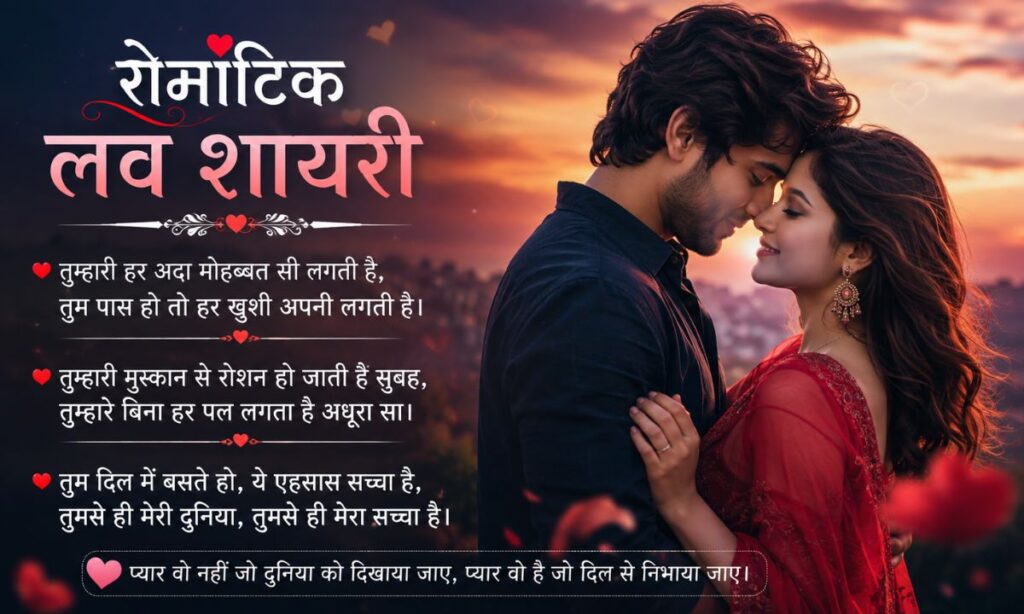 Romantic Love Shayari in Hindi
