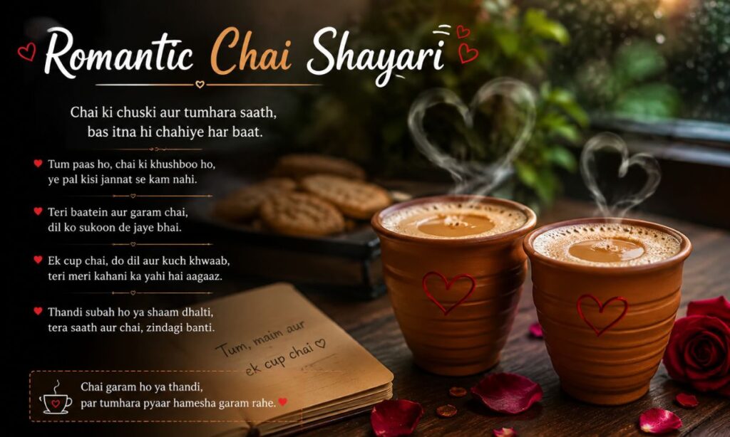 Romantic chai shayari