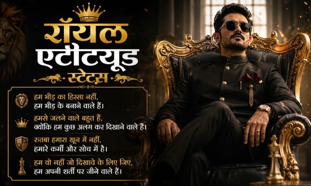 Royal Attitude Status in Hindi