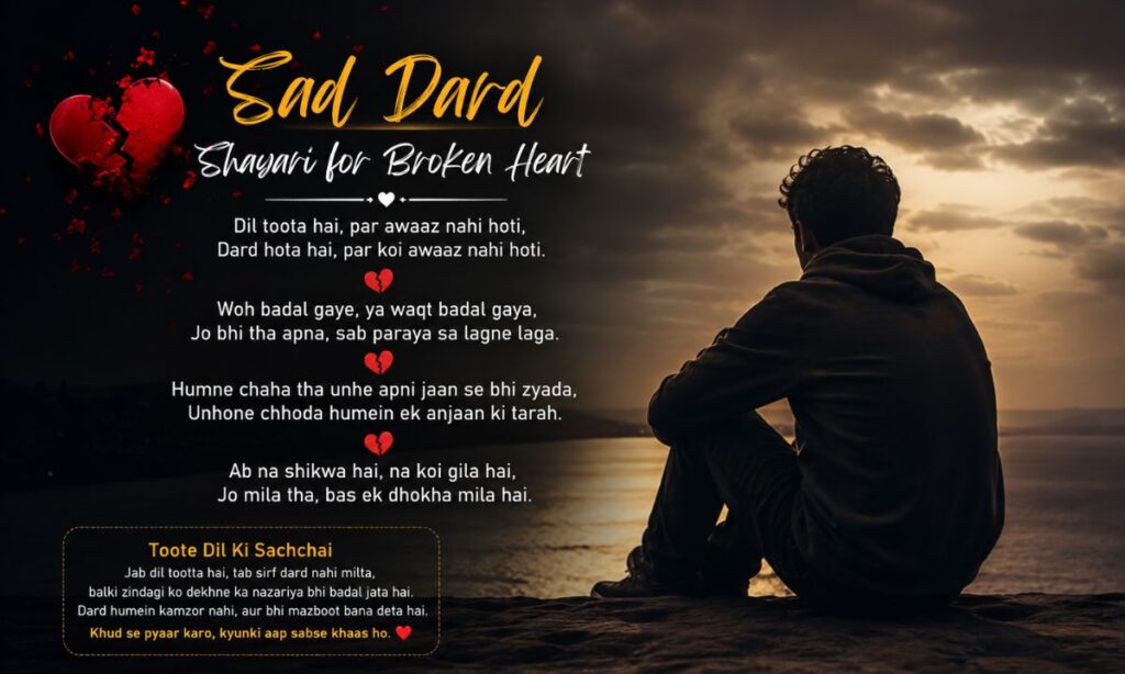 Sad Dard Shayari for Broken Heart