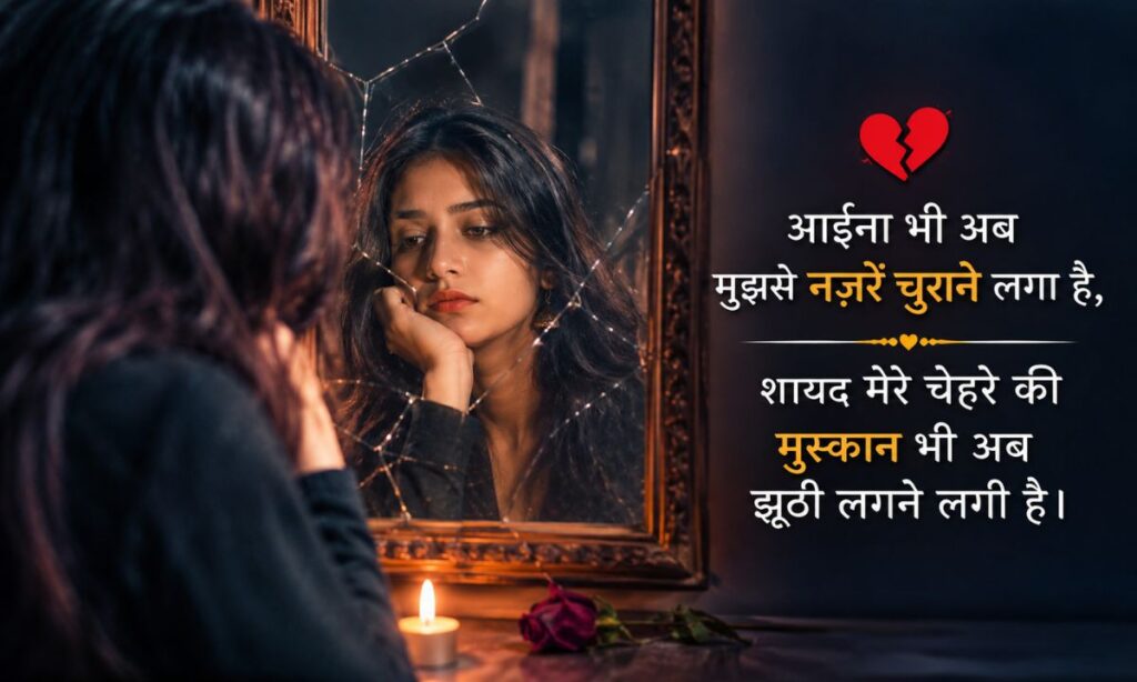 Sad Mirror Shayari in Hindi