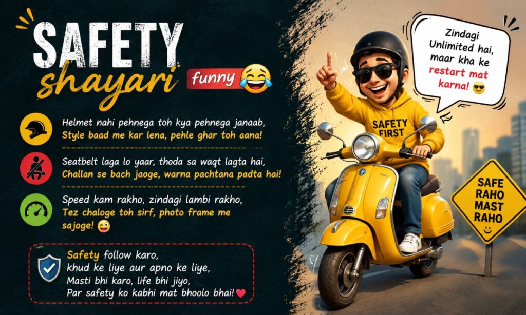 Safety shayari funny