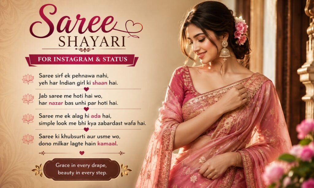 Saree Shayari for Instagram and Status