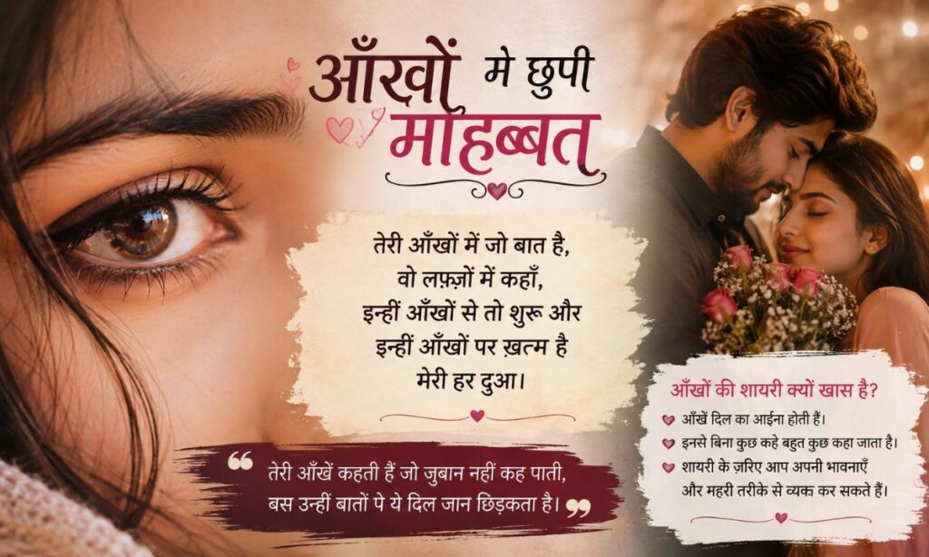 Shayari for Eyes in Hindi for Girlfriend