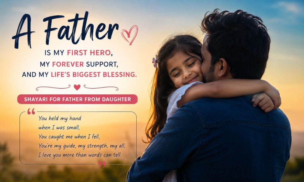 Shayari for Father from daughter in English