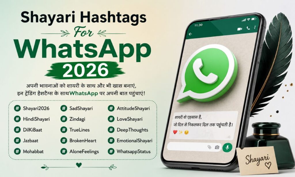 Shayari hashtags for WhatsApp 2026