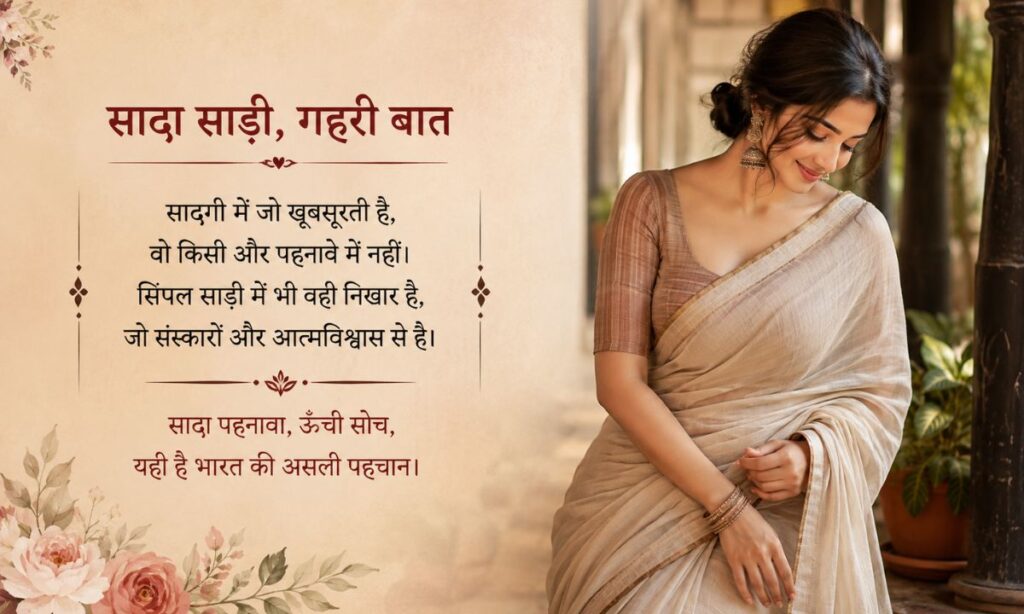 Simple Saree Shayari in Hindi