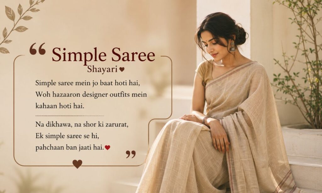 Simple saree shayari