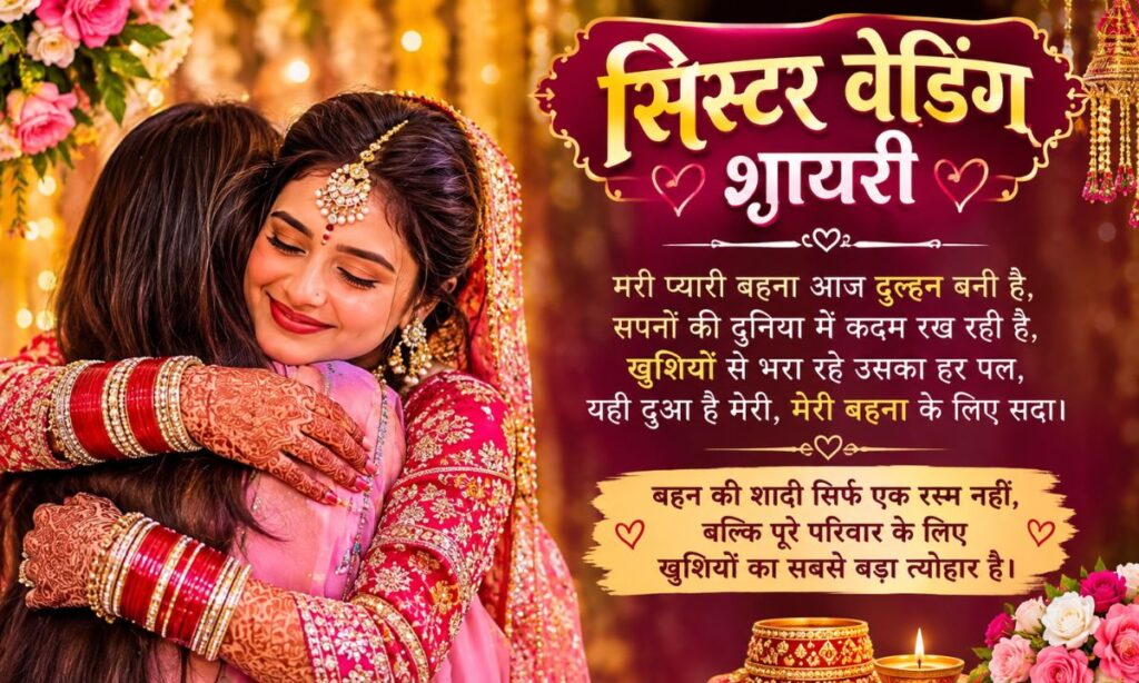 Sister Wedding Shayari in Hindi