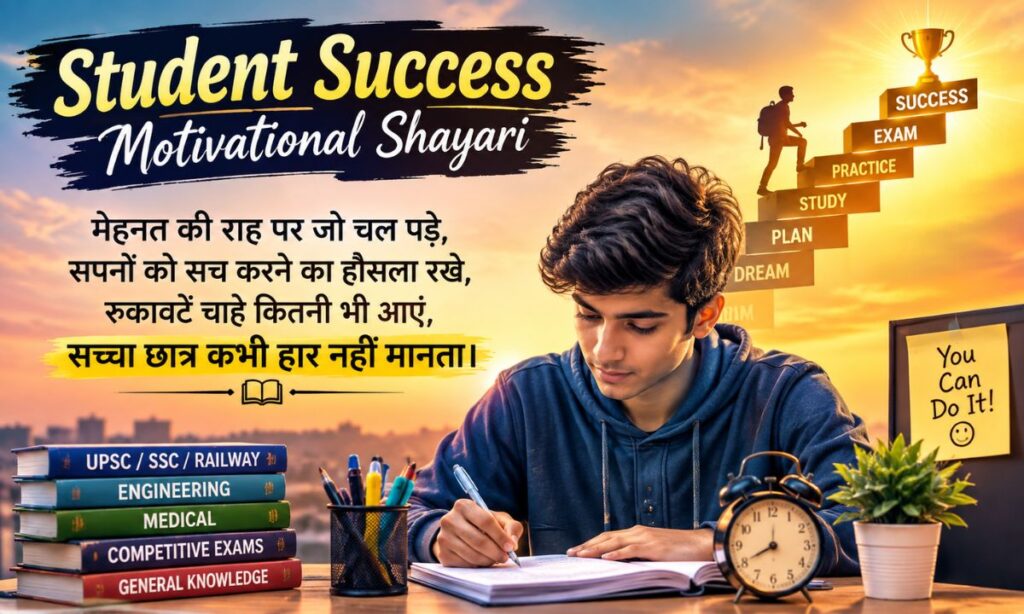 Student Success Motivational Shayari