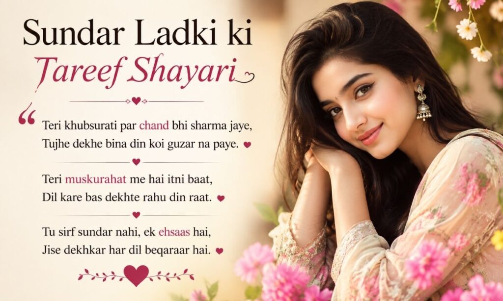 Sundar Ladki ki Tareef Shayari