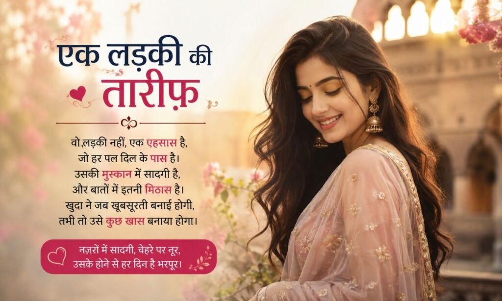 Tareef for a Girl in Hindi