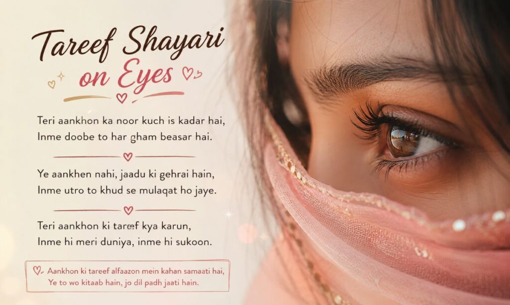 Tareef shayari on eyes