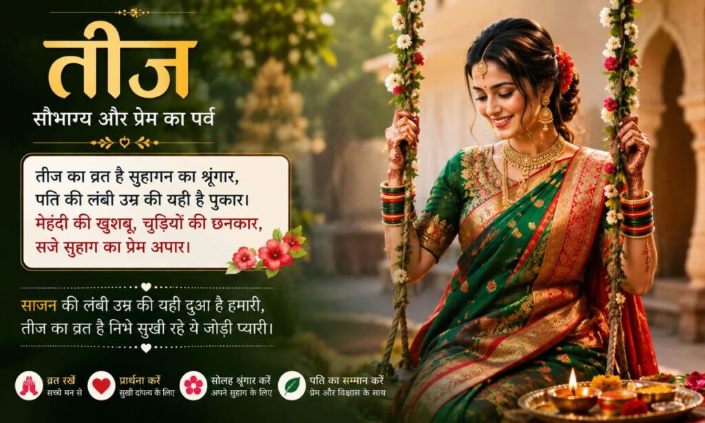 Teej Suhagan Shayari in Hindi