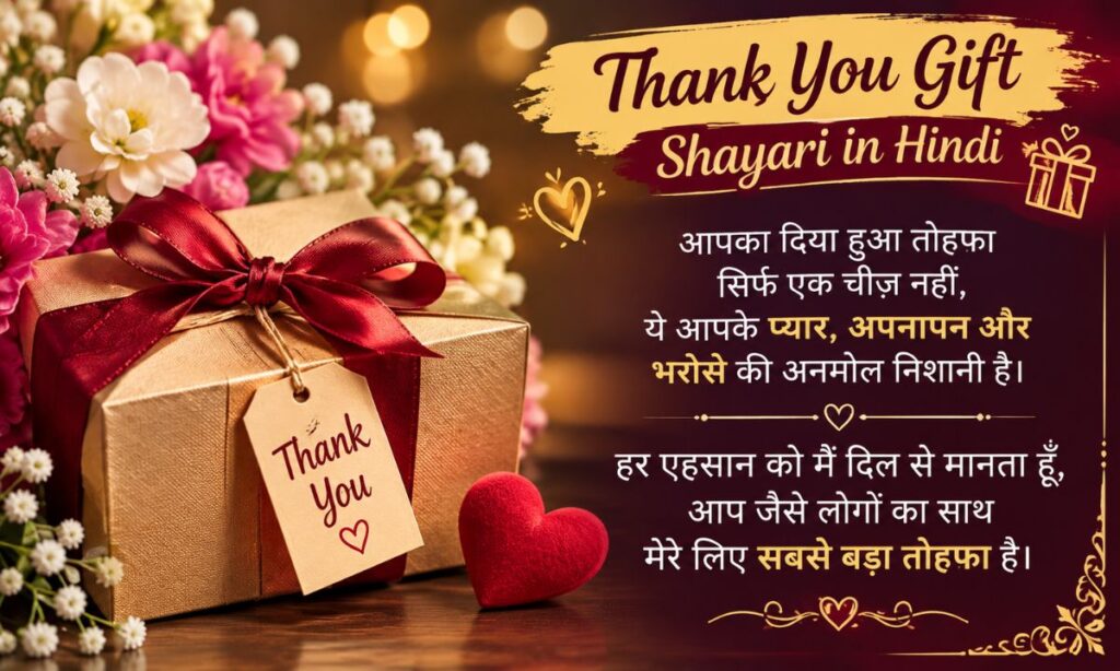 Thank You Gift Shayari in Hindi
