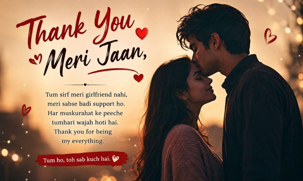 Thank You Shayari for Girlfriend