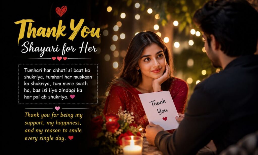 Thank You Shayari for Her
