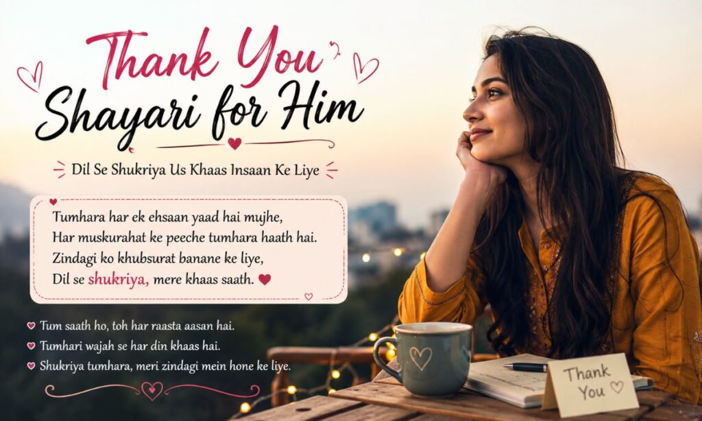 Thank You Shayari for Him