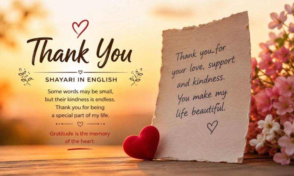 Thank You Shayari in English