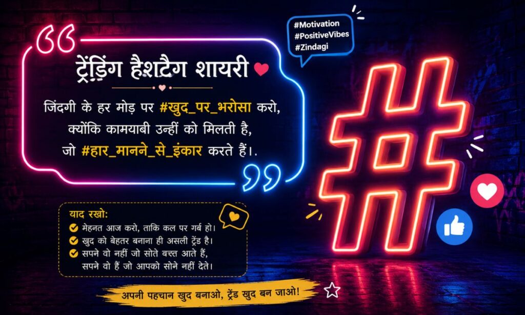 Trending Hashtag Shayari in Hindi