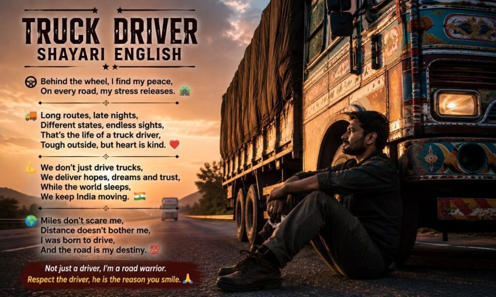 Truck driver shayari English