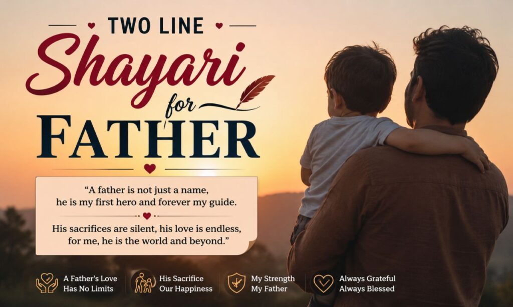 Two line Shayari for Father in English