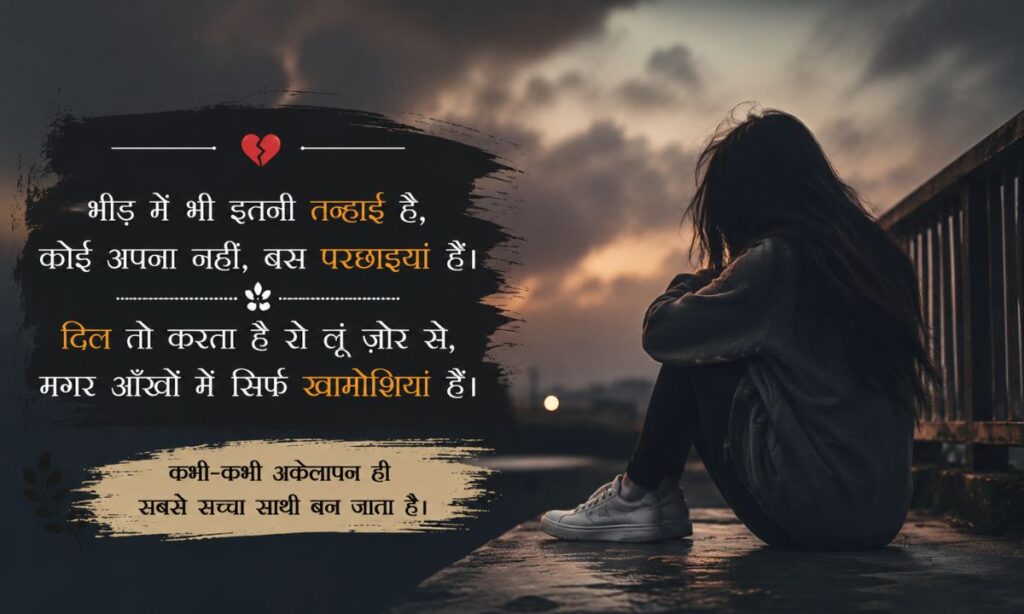 Upset Sad Alone Girl Shayari in Hindi