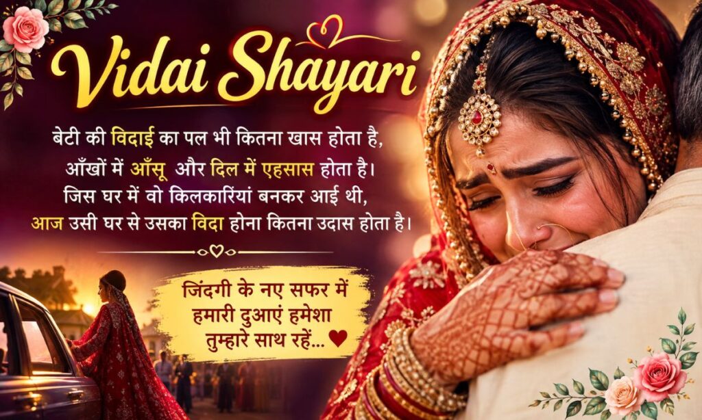 Vidai Shayari in Hindi